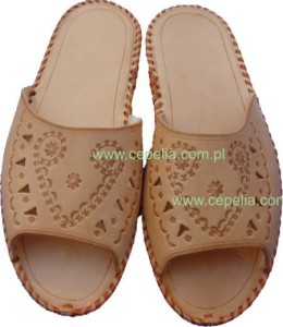 Leather slippers - men's - CPS-3
