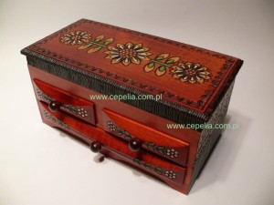 Wooden handmade casette - for jewellery  CK-4  -  Medium