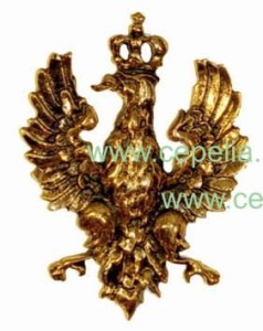 Orzeł z mosiądzu z koroną wiszący mały ICO-2